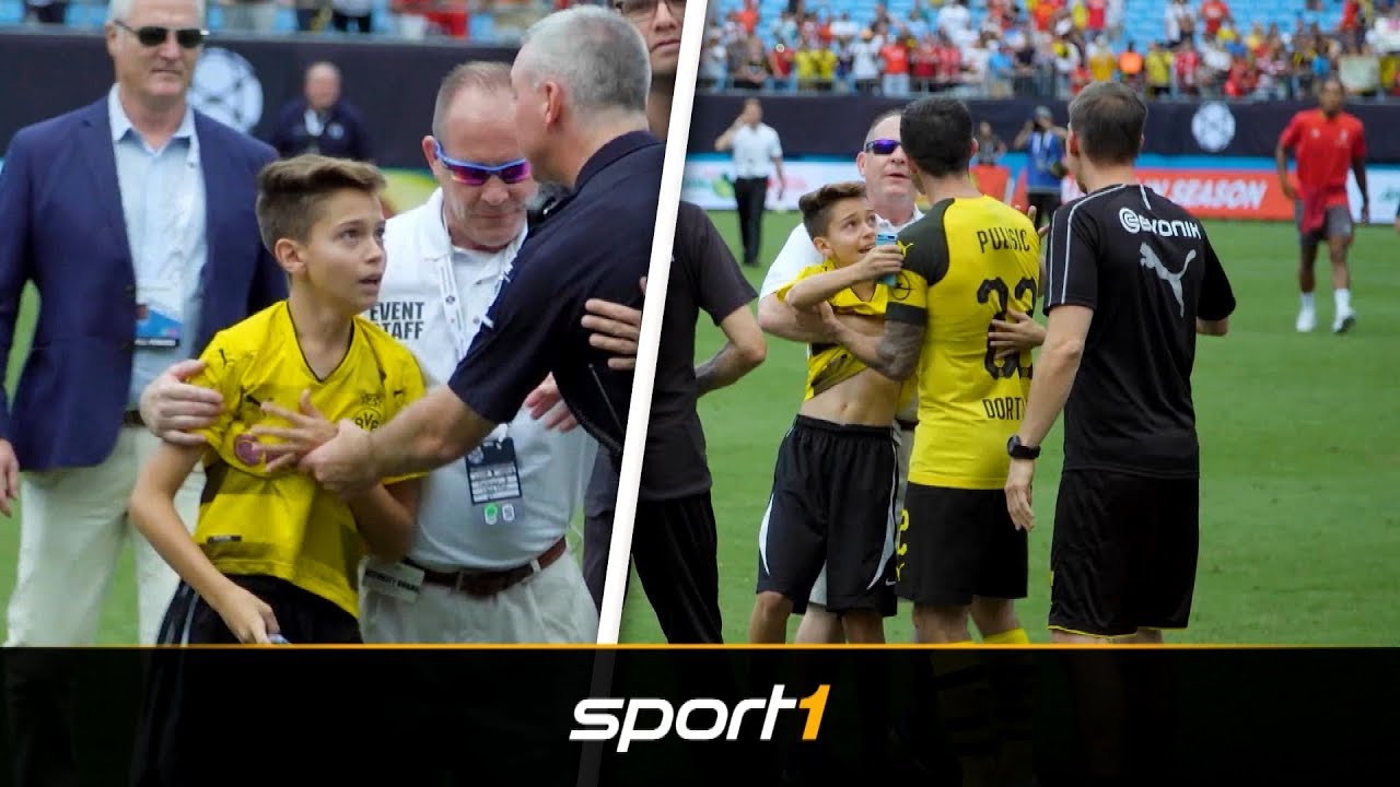 Christian Pulisic rettet kleinen Fan vor Security und macht ein Selfie | SPORT1