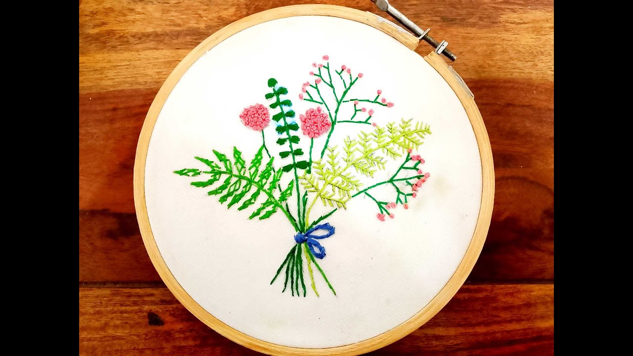 Beautiful Hand Embroidered Leaves#handembroidered