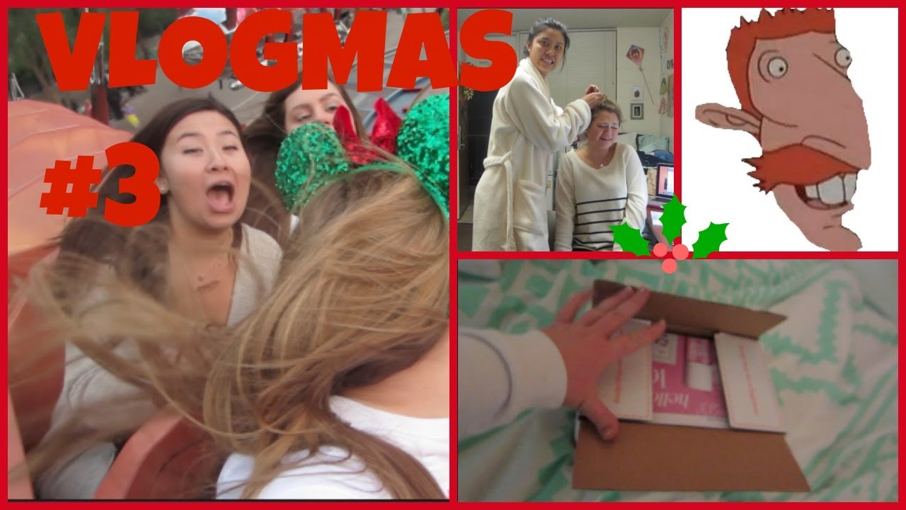 VLOGMAS DAY 3: Christmas at Disneyland, Gum in Hair, & Unboxing Haul!