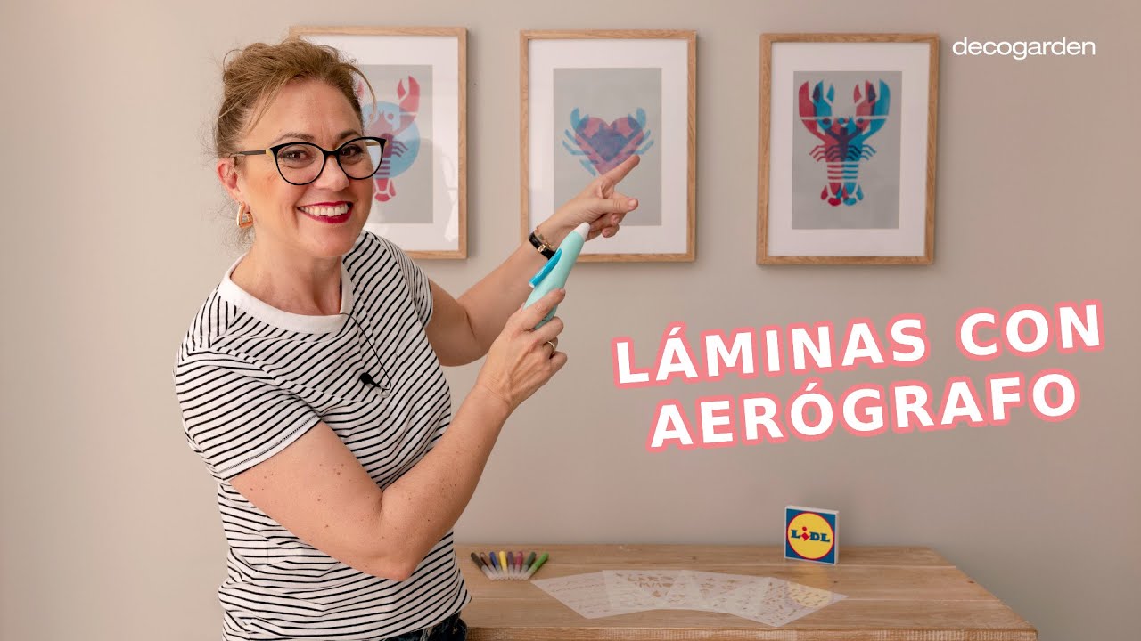 Como hacer laminas decorativas con aer&oacute;grafo // Decogarden