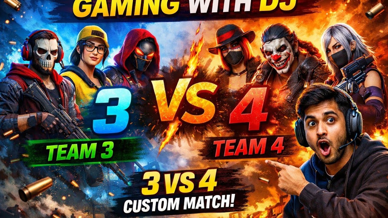 💥3vs4 headshot customer match. Bich mein hamara ek Banda game back Kar Diya 🥺 #yosho #freefire 