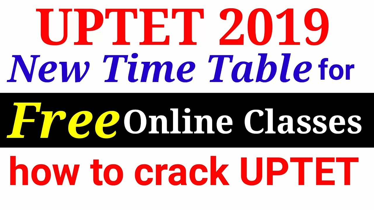 New Time Table for UPTET Classes। UPTET Online class। Live class। Free Coaching classes। UPTET 2019