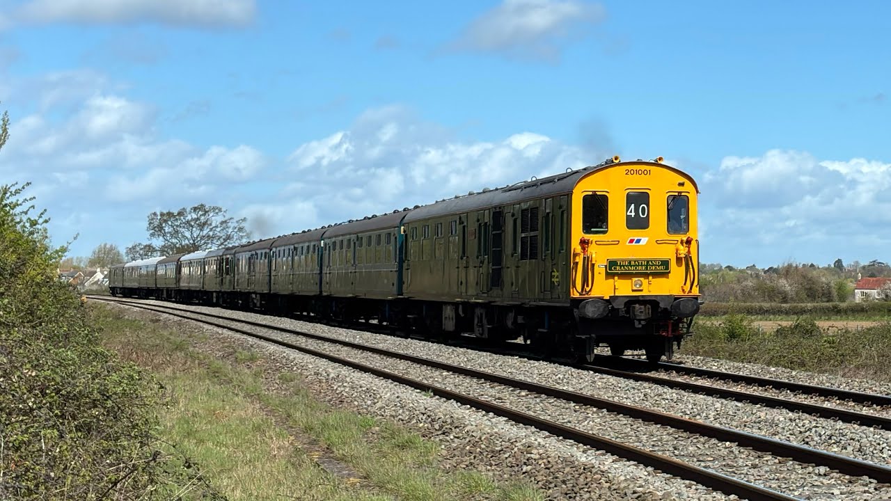 10 Carriage Hastings DEMU rail tour passes through Trowbridge on its way to Cranmore 11-04-2026