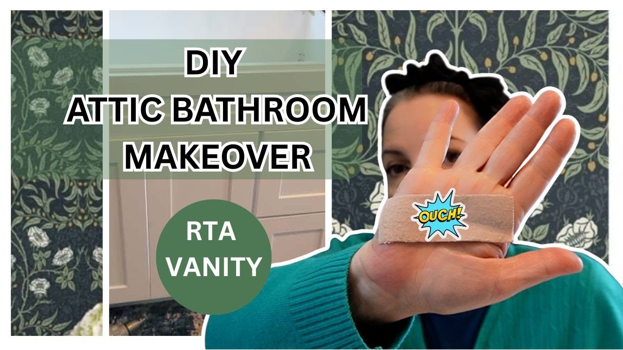 DIY Attic Bathroom Makeover || Assembling an RTA Vanity ||
