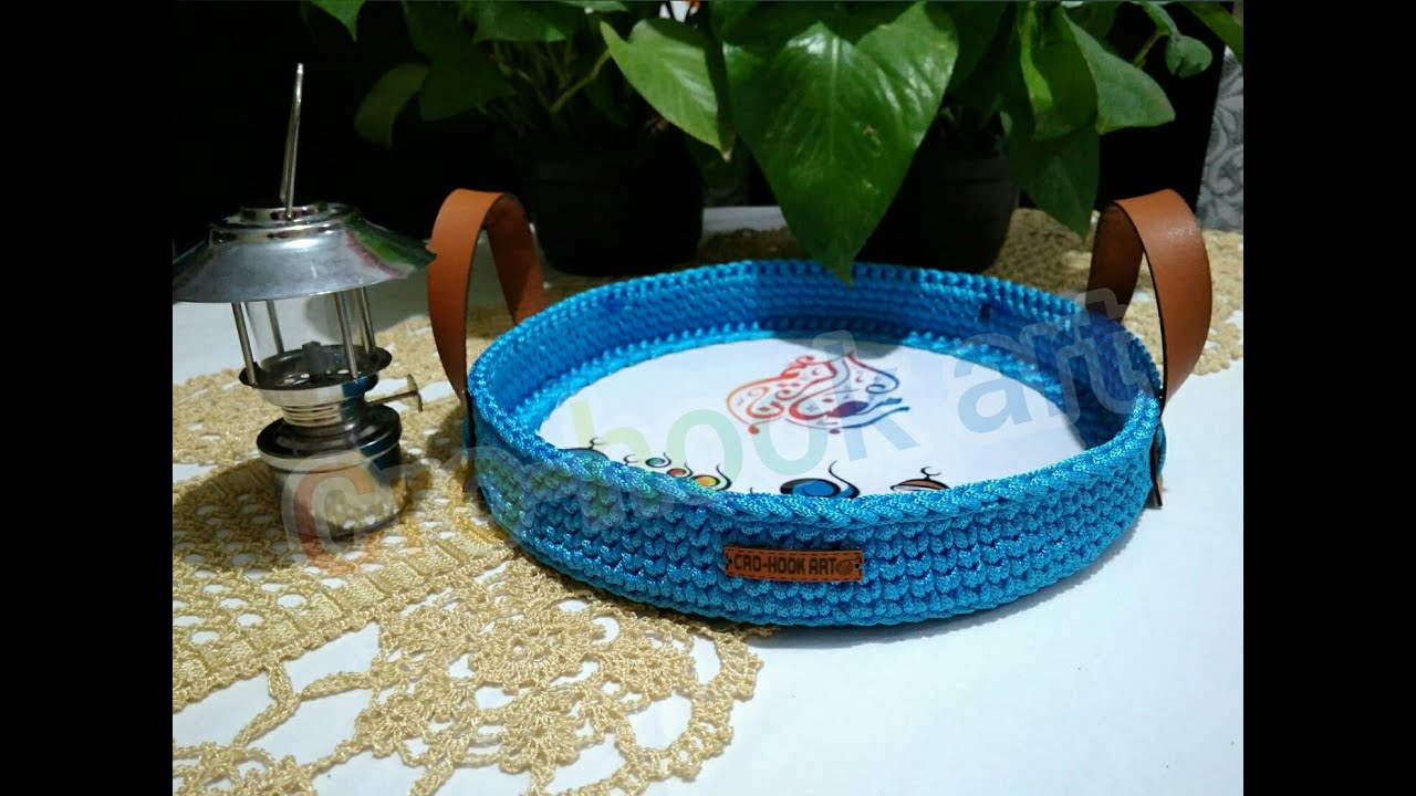 طريقة تزايد الغرز في الصنيه المدوره |Crochet tray