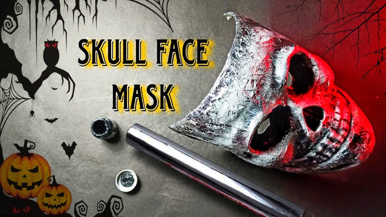 How to make skull face mask | How to make skull with paper |paper mask |paper skull /Easy skull mask