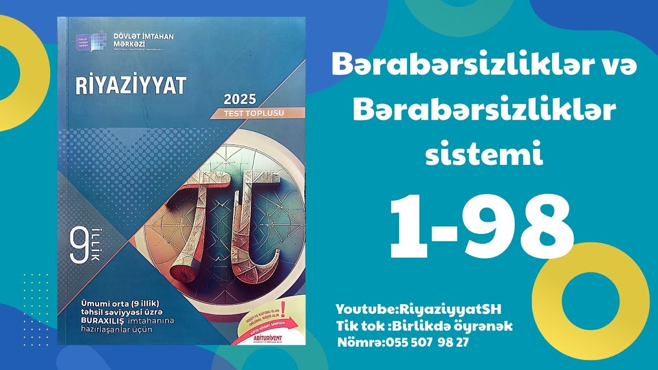 Bərabərsizliklər və Bərabərsizliklər sistemi 9.🫠