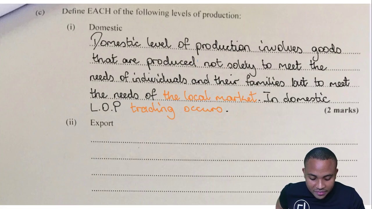 CSEC POB | January 2020 | Paper 2 Question 4