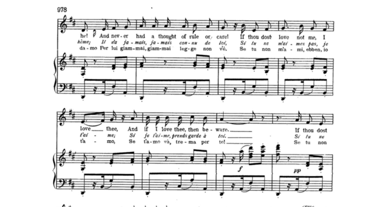 Habanera from Carmen - piano accompaniment