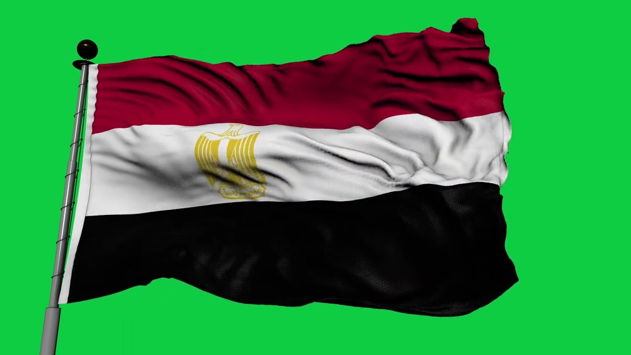 🚩Egypt Flag Waving  | GREEN SCREEN & CHROMA MATTE🚩