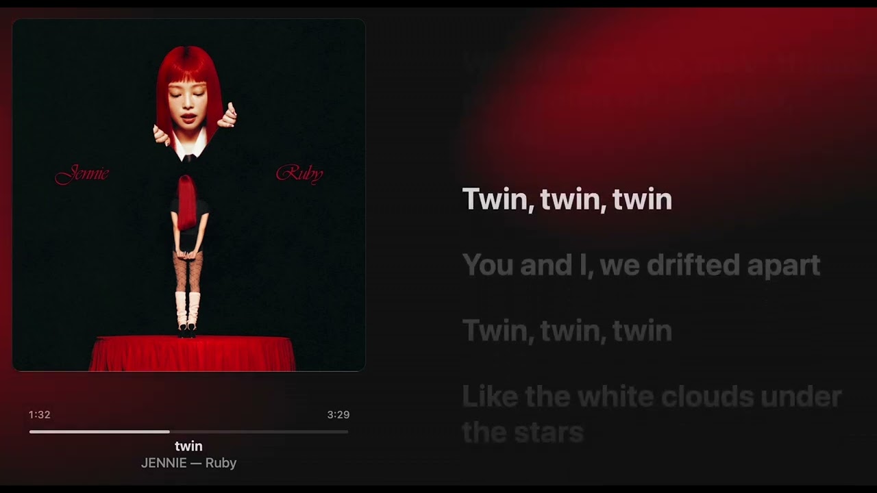 JENNIE - twin [ Lyrics + Hi-Res ]
