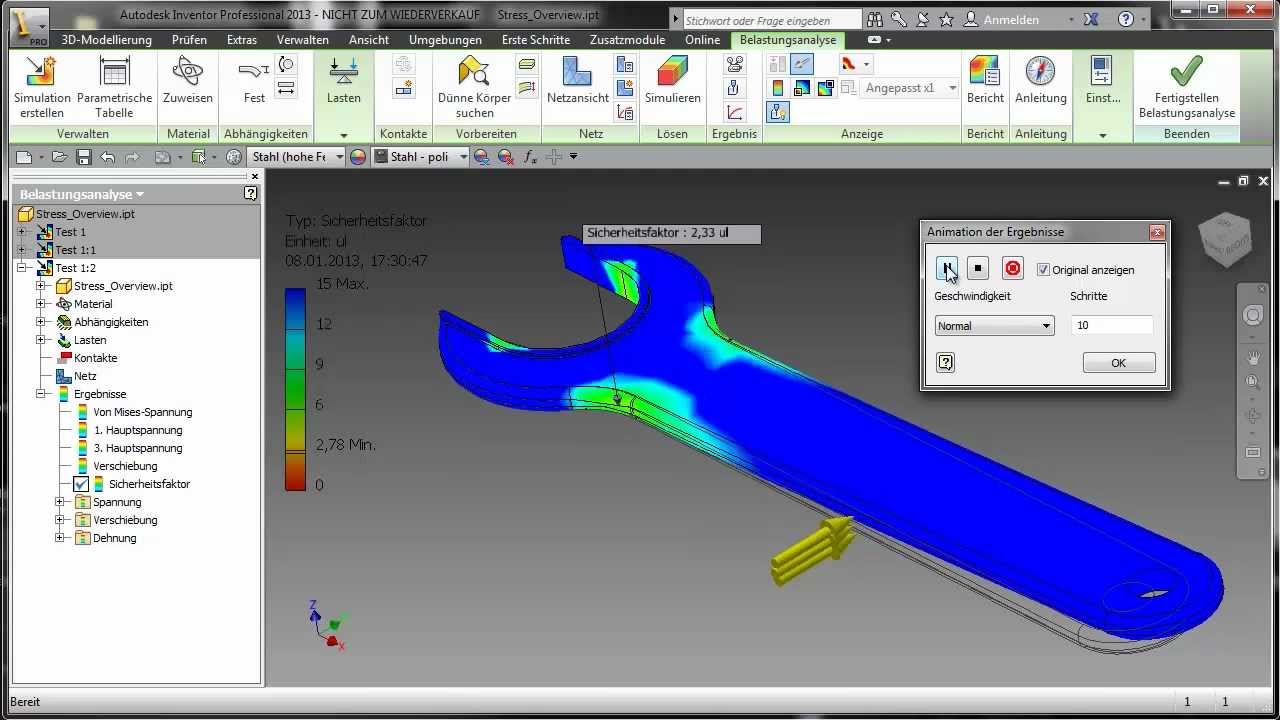 Inventor Professional 2013: Einstieg in die FEM - Analyse
