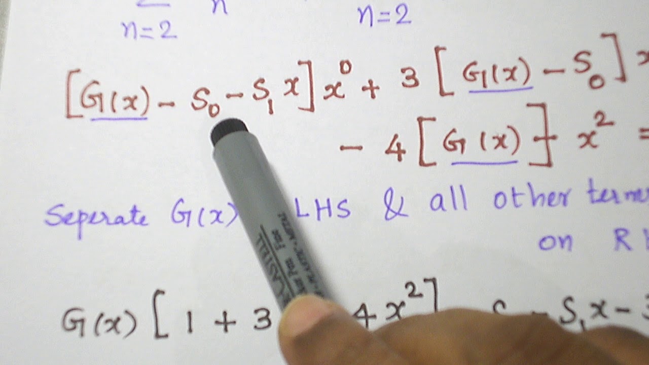(ENGLISH) GENERATING FUNCTIONS PROBLEM 1