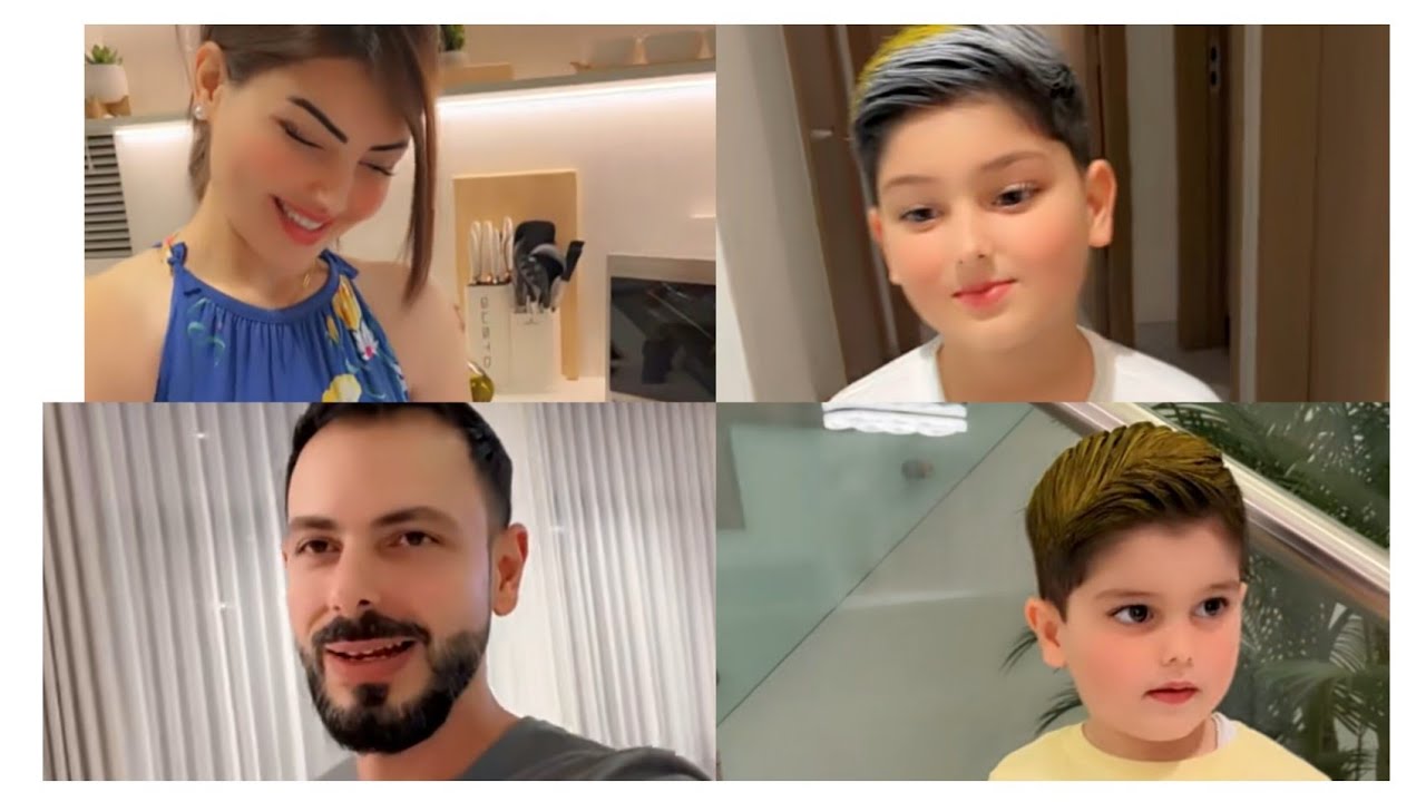نور وعصام 🥰 كل العيله رحت على صالون الحلاق نور صبغت شعرها وعصام والولاد حلاقو احلا حلاق 