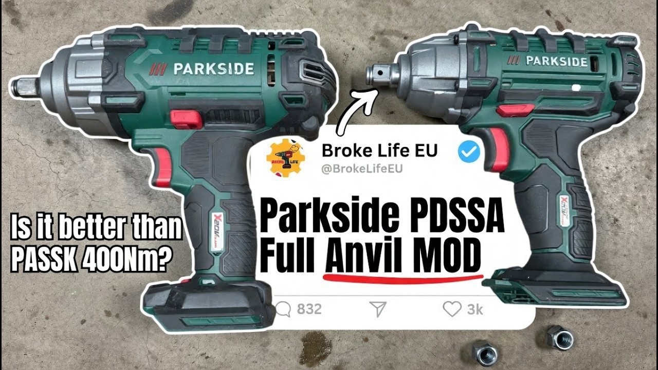Parkside FREAK! PDSSA anvil modification. All the options for a cheap and light combination tool.