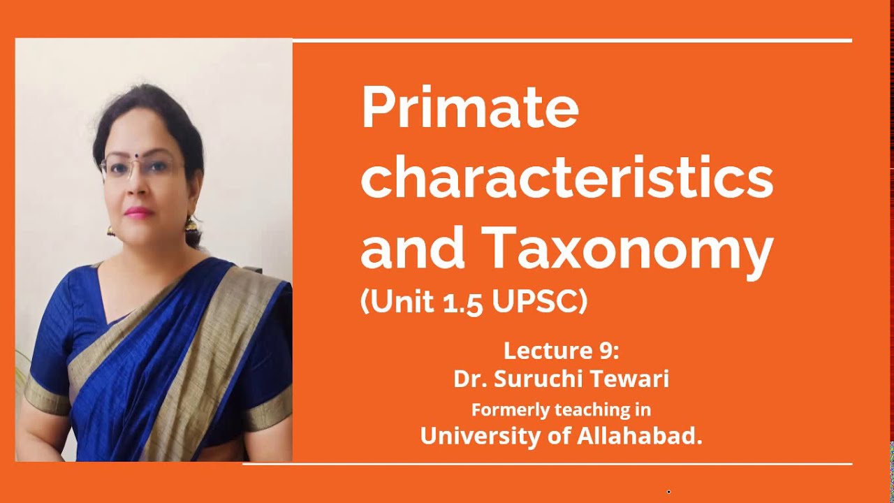 Primates characteristics and taxonomy (Unit1.5 UPSC Syllabus)|Anthropology optional| Primatology |