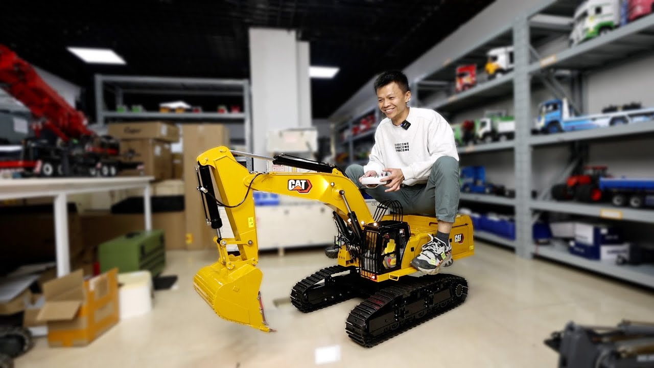Detailed review of RC 1/8 scale 395 hydraulic excavator,stainless steel & alloy chassis body