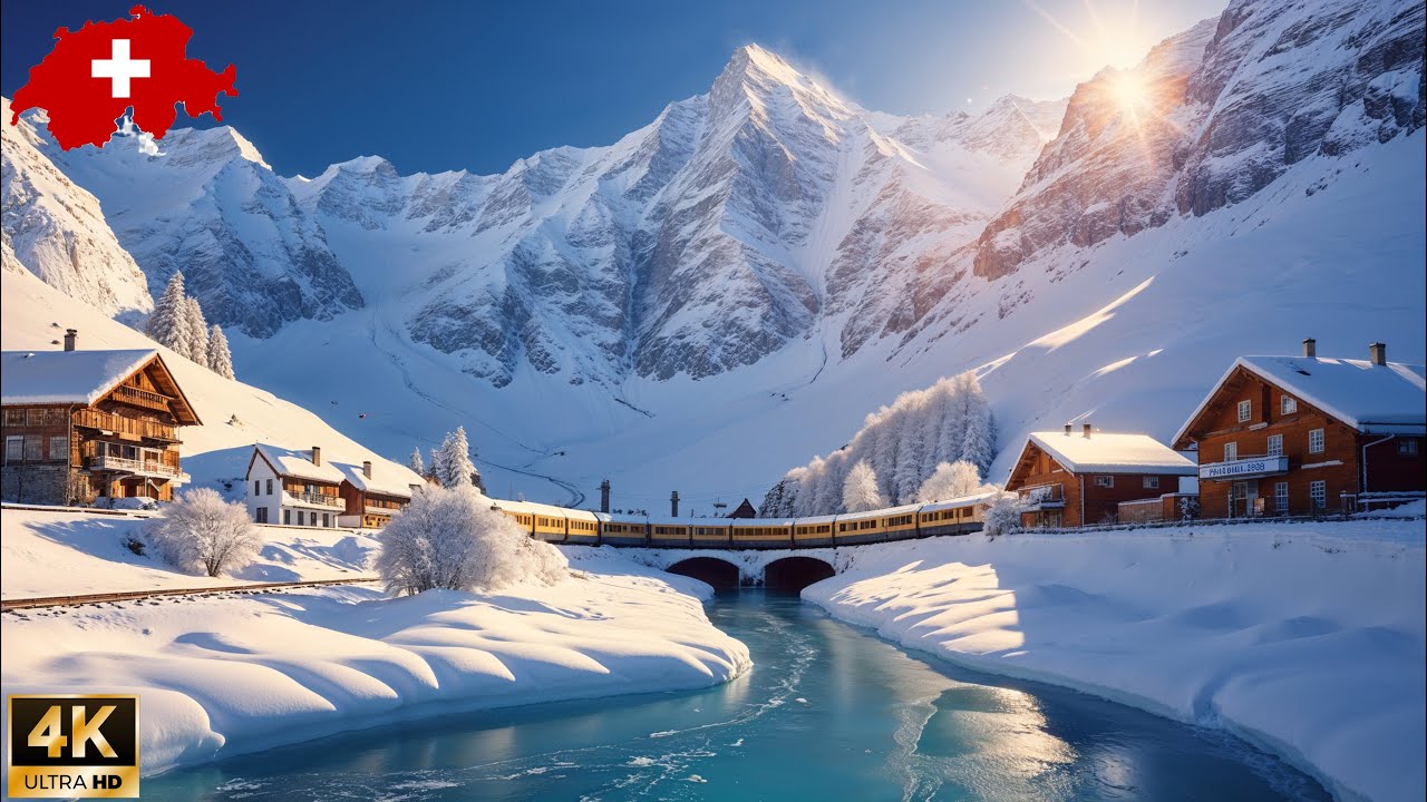 Andermatt – A Winter Paradise in the Heart of the Swiss Alps | 4K exciting music