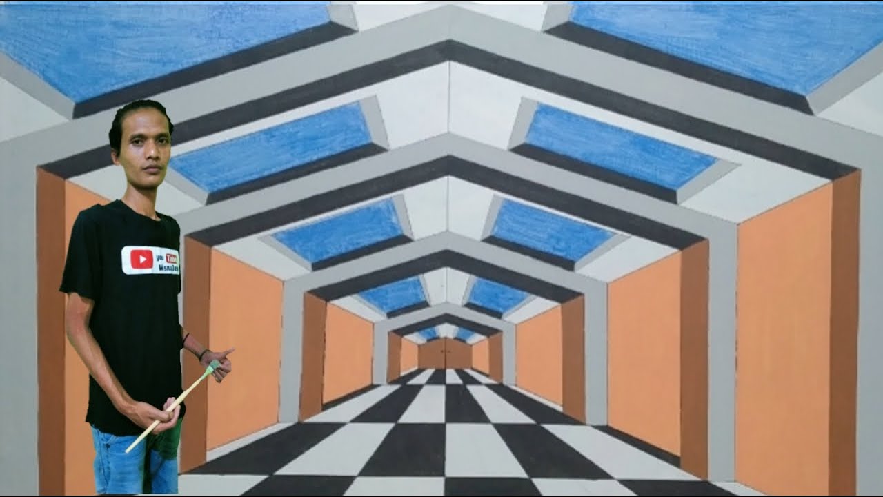 optical illusion 3d wall painting decoration | wall painting decoration
