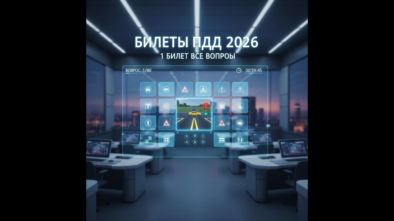 Билеты ПДД 2026. 1 билет - все вопросы.
