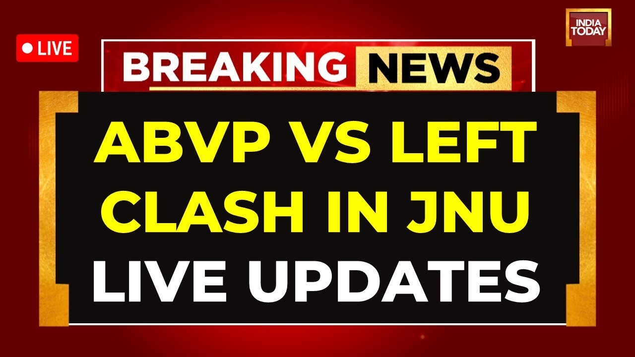 JNU Stone Pelting LIVE News | ABVP vs Left Wing Students Clash in JNU | JNU News LIVE | JNU LIVE