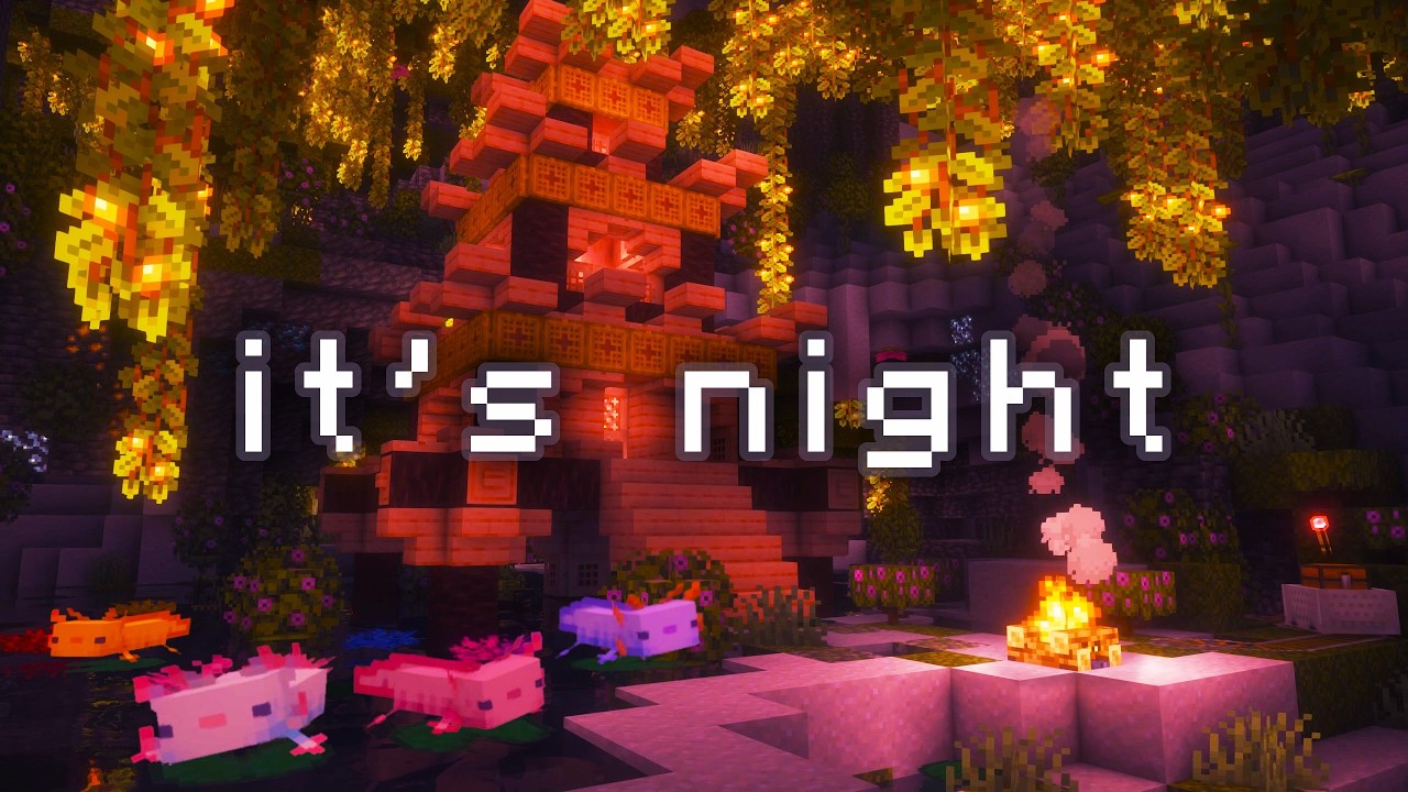 you need to sleep... (minecraft music w/ rain & fire)