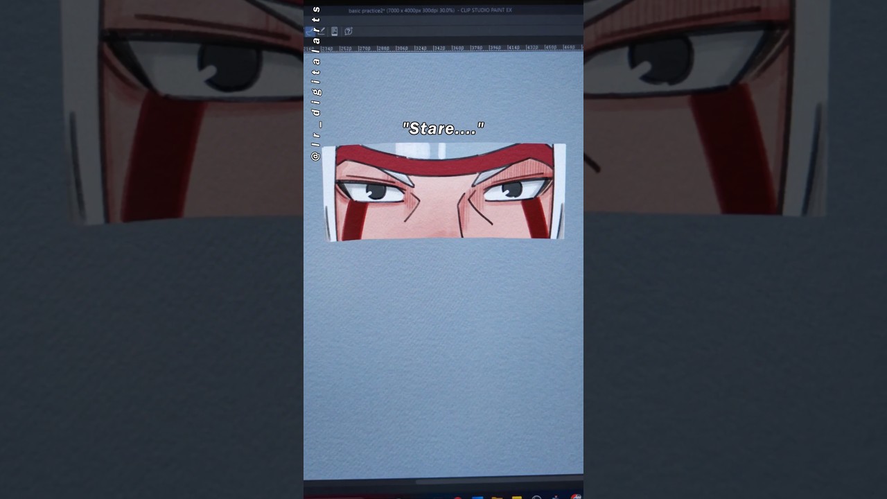 What is HE staring at?? 😭 #digitalart #shorts #drawing #art #digitaldrawing
