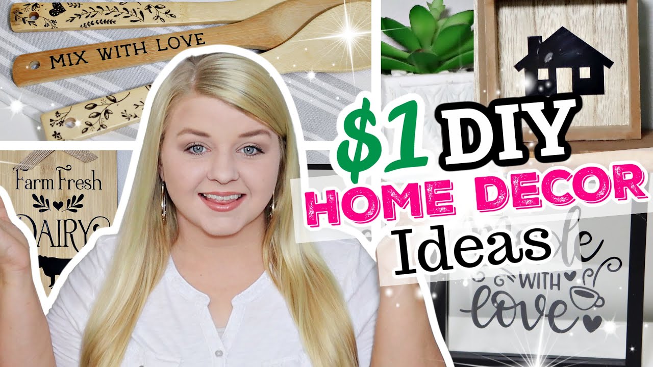 $1 QUICK + Easy DECOR IDEAS TO TRY! | DOLLAR TREE DIY HOME Decor Using My Cricut! KraftsbyKatelyn