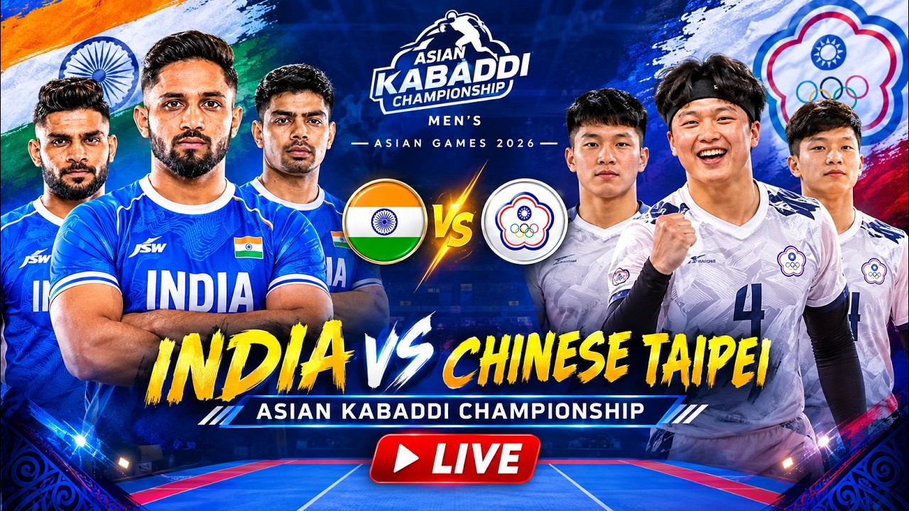India vs Chinese Taipei | Asian Kabaddi Match 2026 Live | Asian Sports Tournment 2026