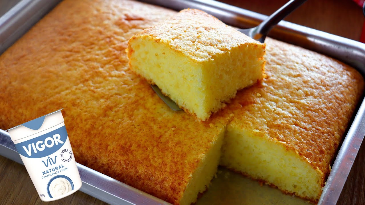 BOLO DE IOGURTE MASSA FOFINHA