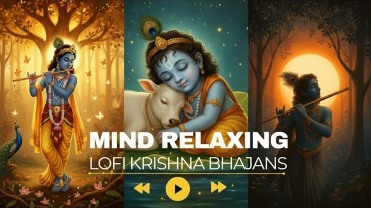 Mind relaxing Krishna bhajans | 25 minutes non-stop lofi Krishna bhakti songs 