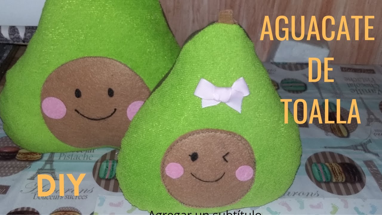 almohadita de tela / aguacate de toalla DIY
