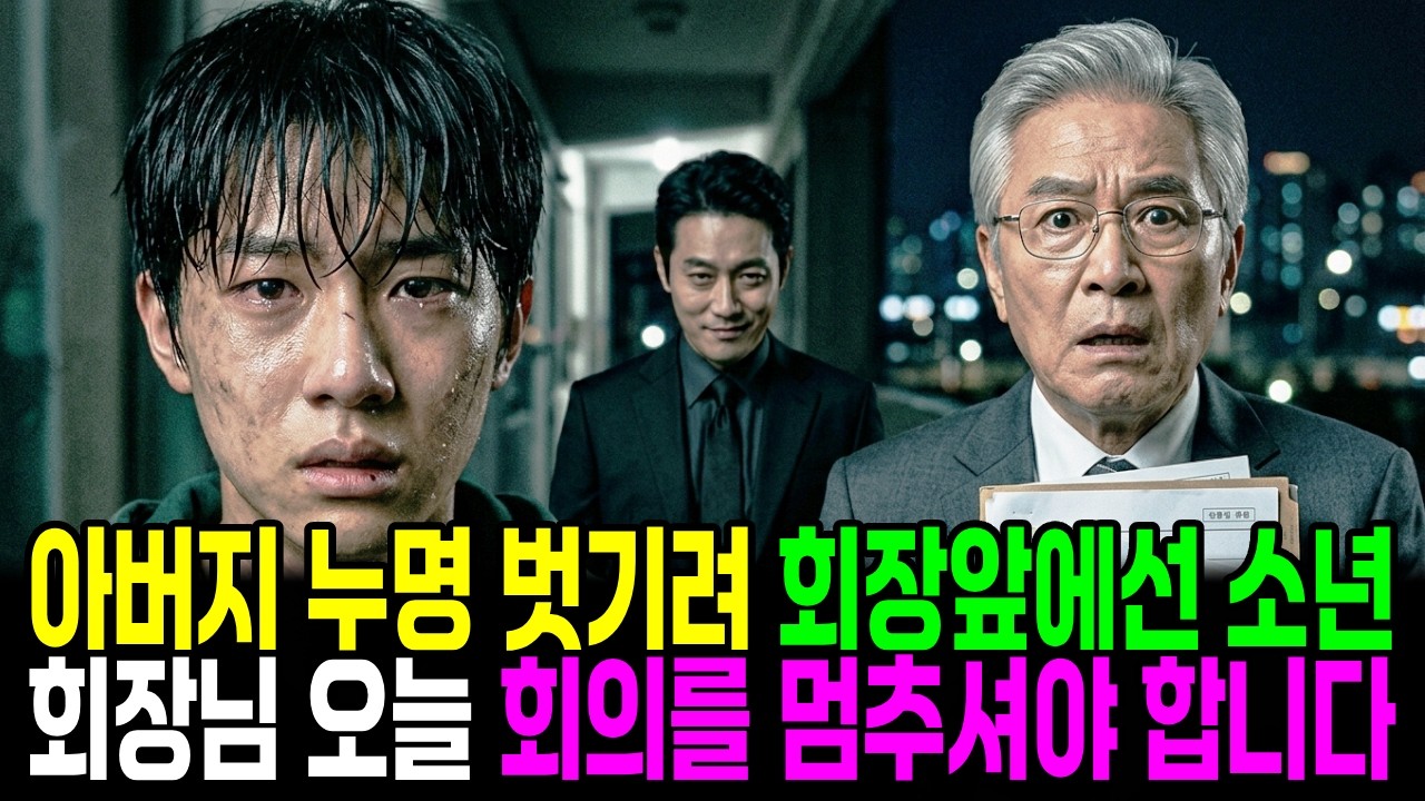 아버지 누명벗기려 회장앞에선 소년... 회장님 오늘 회의를 멈추셔야 합니다