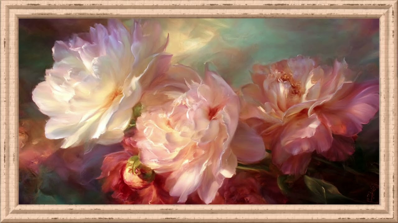 🎨 Blooming Elegance – Touch of Art | Luxury Wall Art 4K Frame Decor | لمسة فن