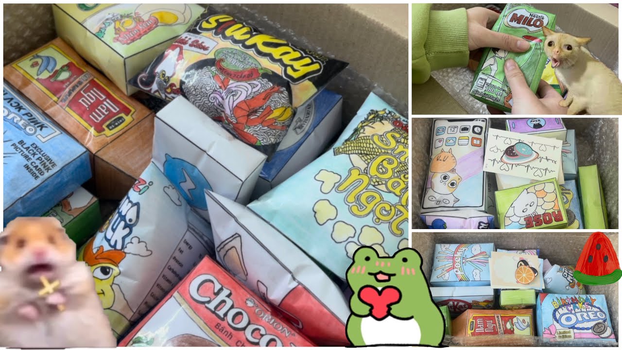 Gói 3 đơn squishy giấy siêu to trên shopee cùng mình 🌹💅- Packing 3 big paper squishy orders
