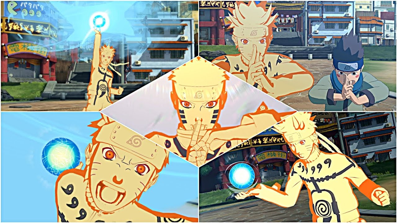 【ナルティメットストーム４】All Naruto Nine Tails Chakra Mode Ultimate Jutsu