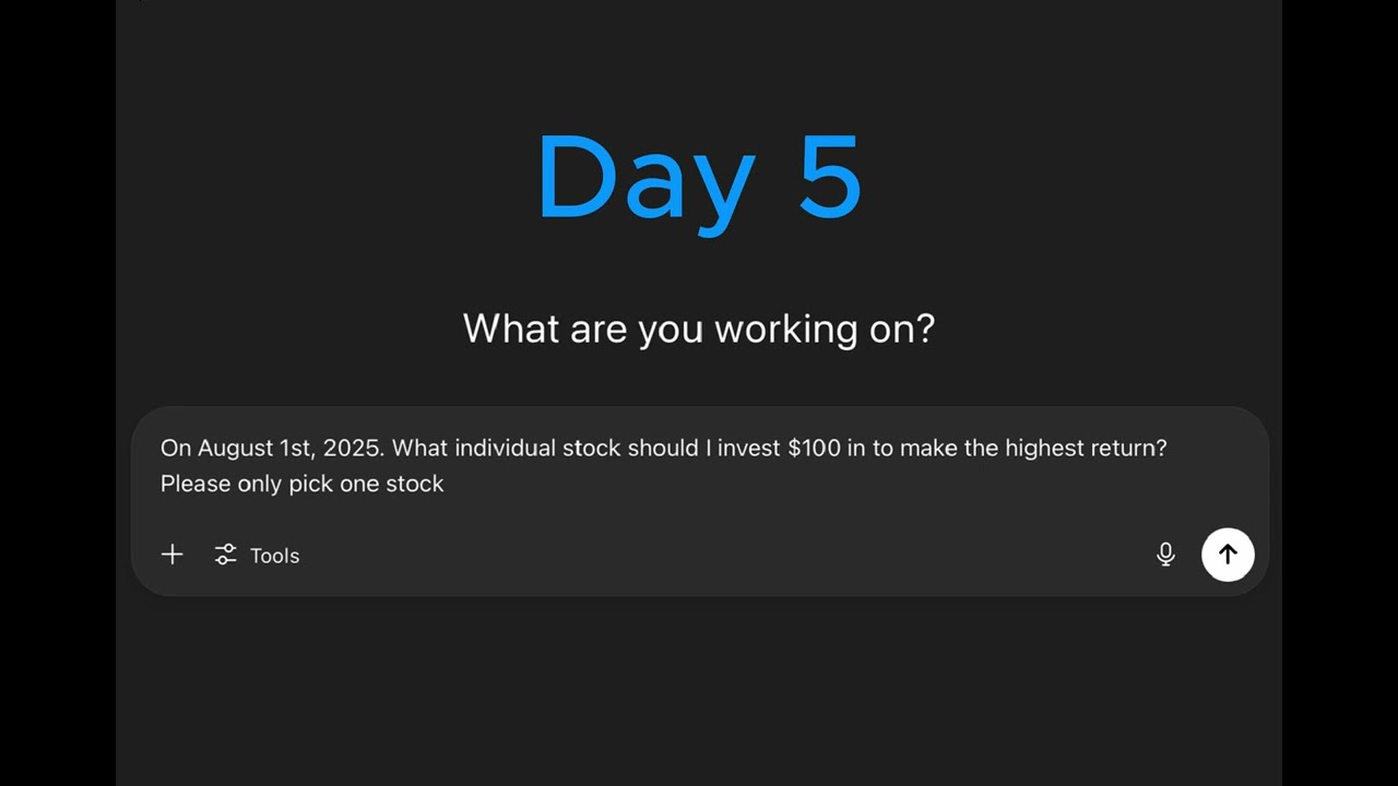 Day 5: $100 Into Whatever ChatGPT Says (Investing With AI)