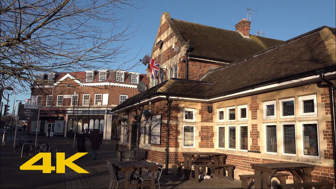 Didcot Walk: Town Centre【4K】