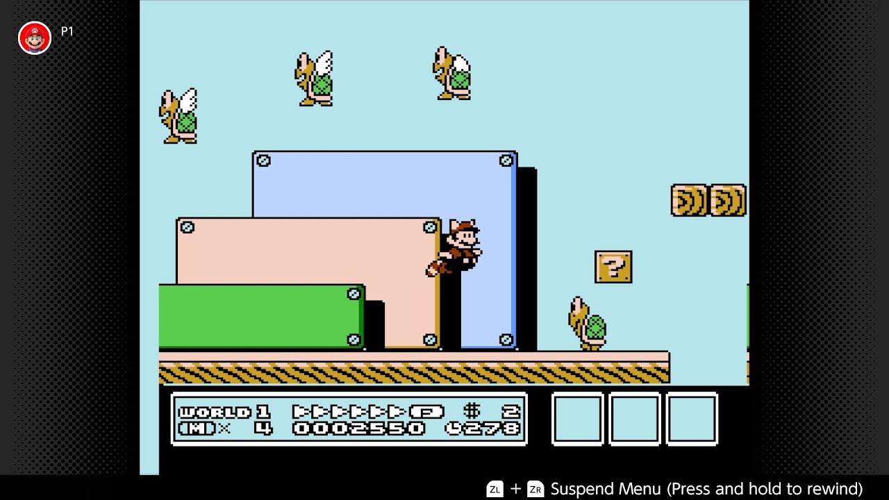 Nintendo Switch NES Super Mario Bros 3 World 1/Secret Items