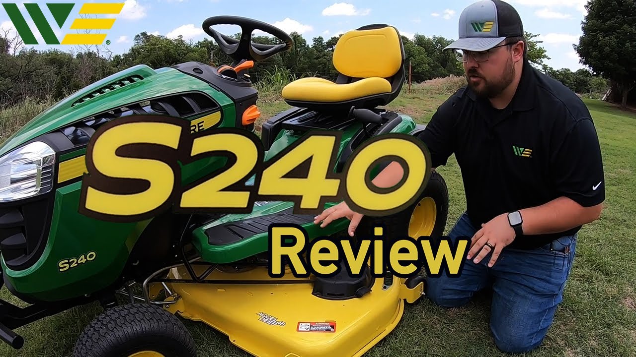 2020 John Deere S240 Riding Lawn Tractor Mower Review and Walkaround
