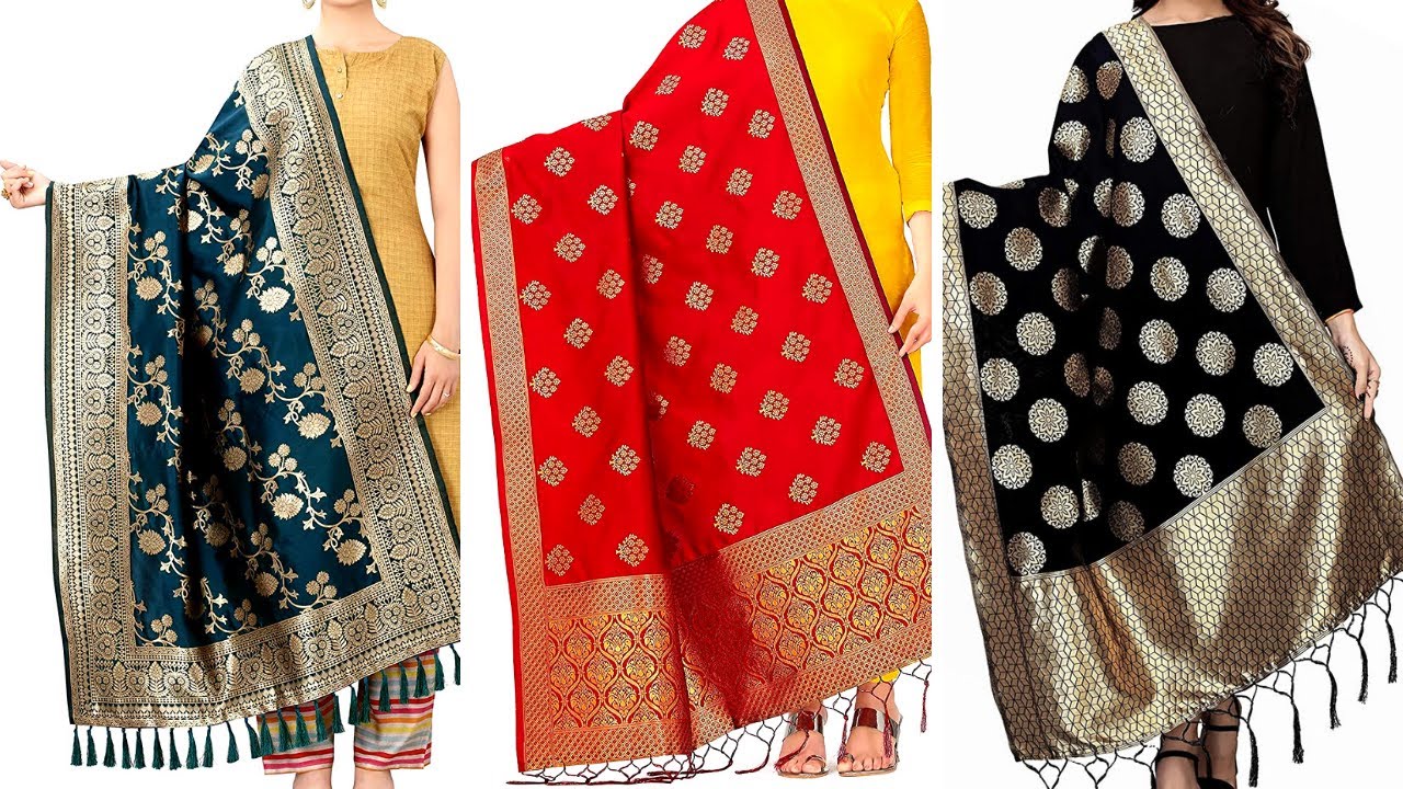 Banarasi silk dupatta with price from amazon | banarasi dupatta latest designs from amazon