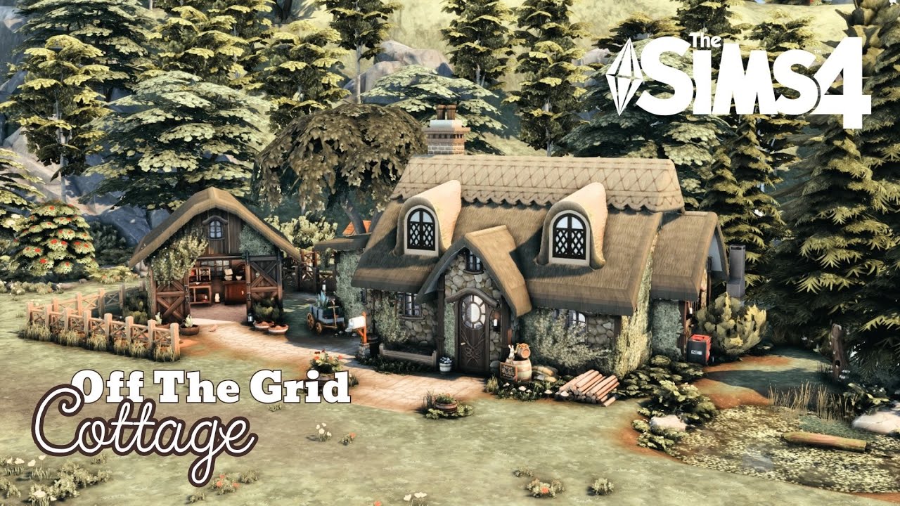 Off The Grid Cottage | The Sims 4 Speed Build | No CC |