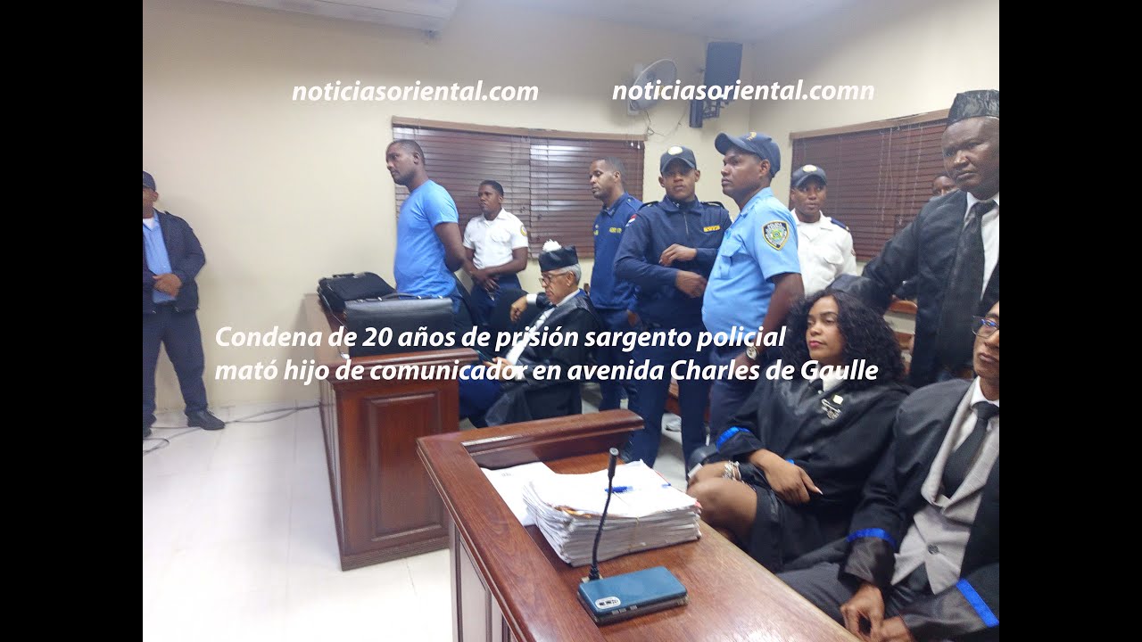 Imponen 20 años de prisión sargento policial mató hijo de comunicador en avenida Charles de Gaulle