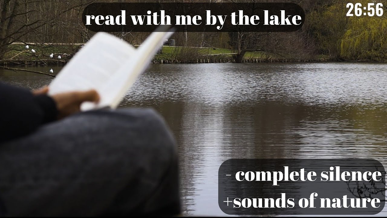 Read With Me by the Lake | No Music, Pure Nature Sounds, 40 Minutes