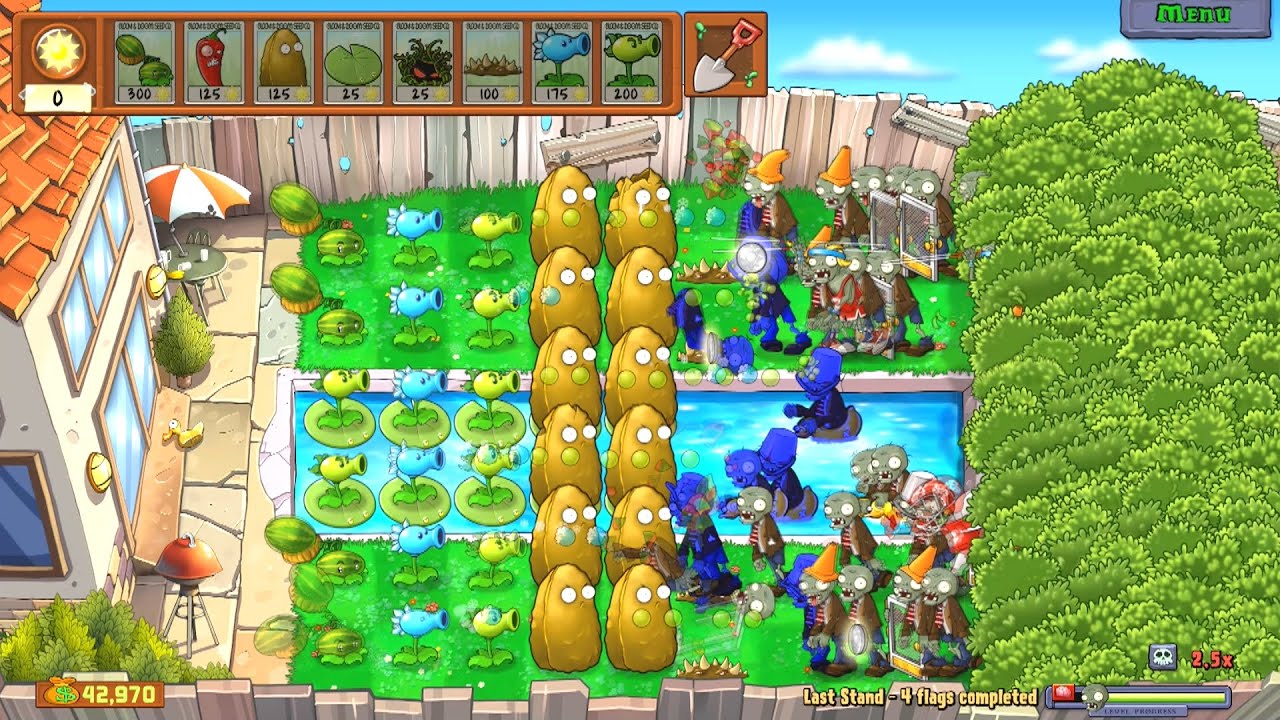 Plants vs Zombies Replanted - Last Stand Mini-Game Walkthrough