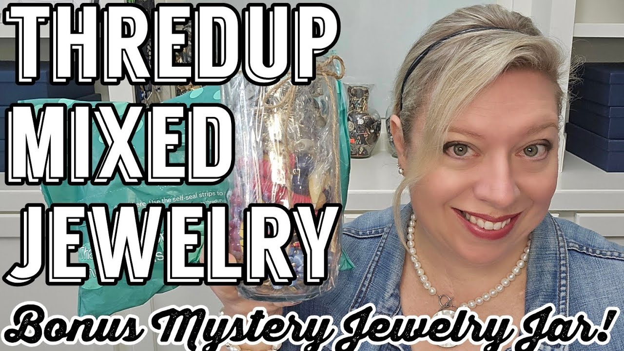 Распаковка шкатулки для украшений Thredup Mixed из 15 предметов и местной банки для украшений #je...