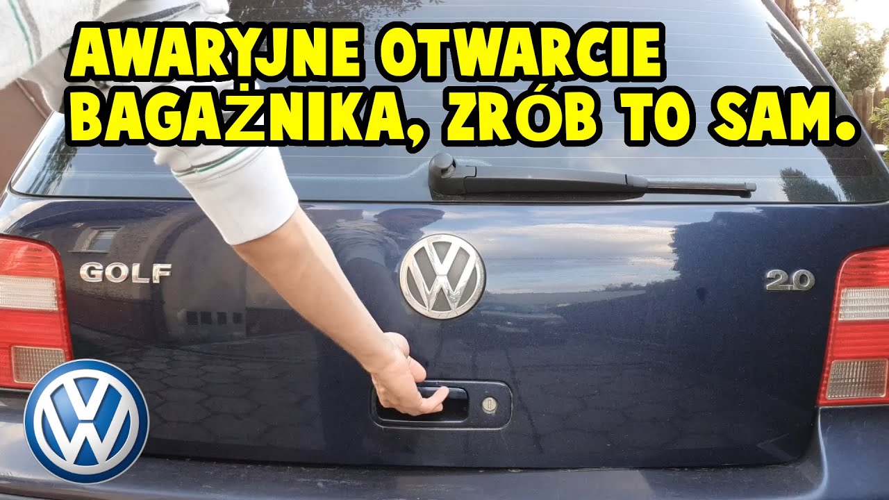 Awaryjne otwieranie bagażnika VW Golf IV. How to emergency trunk open VW Golf IV.