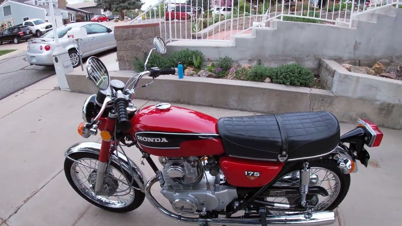COLD START -1972 Honda CB175 Fully Restored Bike - Every nut and bolt -Rotisserie Restoration -FRESH