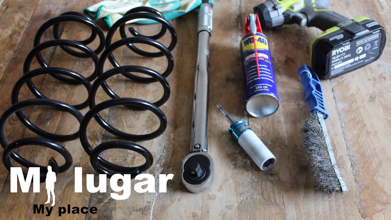 Replacing the rear springs on a Citroen C2 - C3
