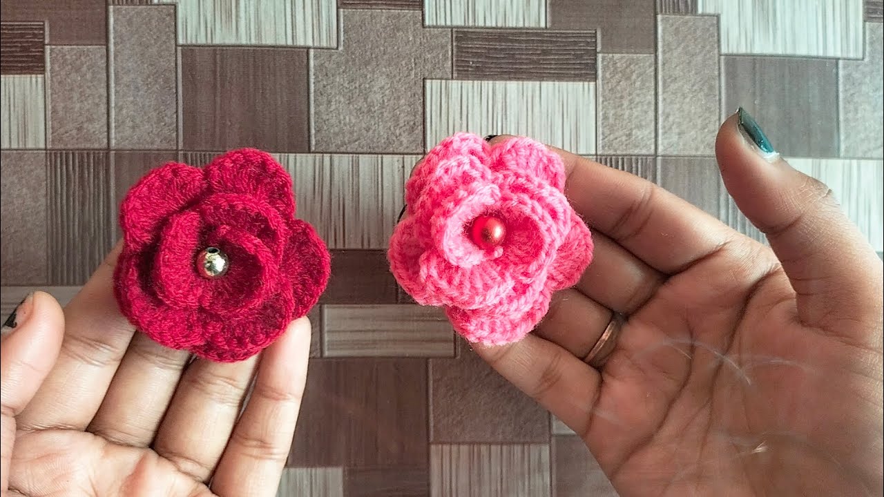 Beautiful crochet flower making 🤩👌.#youtube #viral 